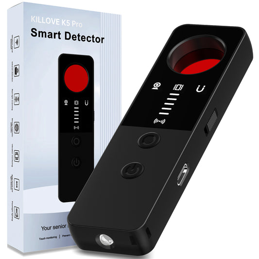 KILLOVE K5 Pro Hidden Camera Detectors Camera Detector - Anti-Spy Camera Detector Bug Detector GPS Tracker RF Signal Scanner Listening Devices Finder Wireless for Bathroom Office Hotel Airbnb Travel Car